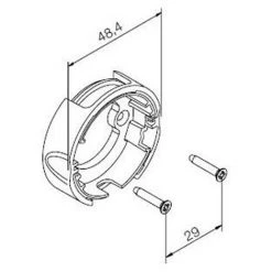 ERA S Support Compact Noir, 2 Vis Internes Inclus NICE - NICE