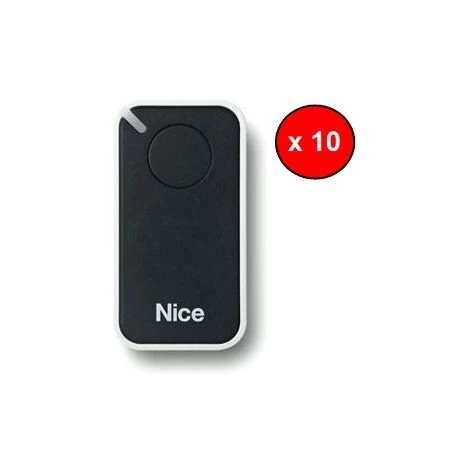 PACK 10 TÉLÉCOMMANDES NOIRE INTI1 - NICE 1 PACK 10 TÉLÉCOMMANDES NOIRE INTI1 - NICE