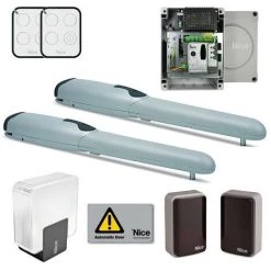 KIT Portail à Battant NICE WINGO à 2 Portes Jusqu’à 2 Mètres 24V WINGO4024BDKCE
