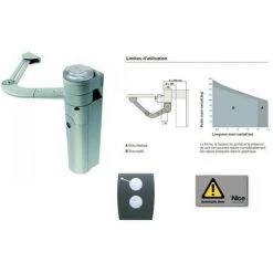 Kit D'automatisation Bras Articulé Portail 1 Battant Env. 1,8m WALKY KIT Nice - WALKY1024KCE.