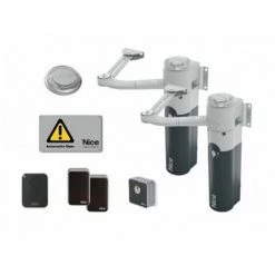 Kit D'automatisation à Bras Articulé Portail 2 Battants Env. 1.8m WalkyKit NICE - WALKY2024KCE.