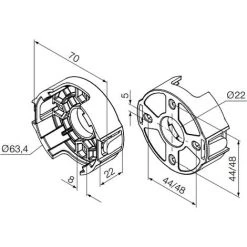 Support Compact En Plastique Pour Nice Era Ø45 Mm Nice