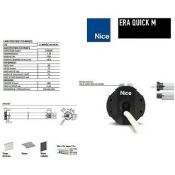 Moteur ERA Quick M Ø 45 Mm, 30Nm, Filaire, Bouton De Fin De Course NICE - EQUICKM3017.