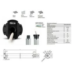 Moteur Era Star MT Ø45mm,filaire 50Nm 12Rpm,max,fin Course électronique NICE - ESTARMT5012.